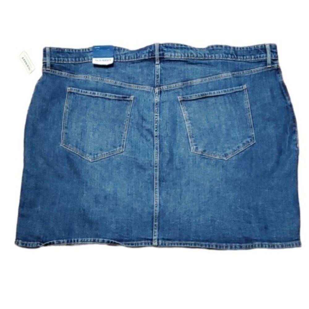 Old Navy Womens skirt size 28 mini button fly denim jean plus NEW